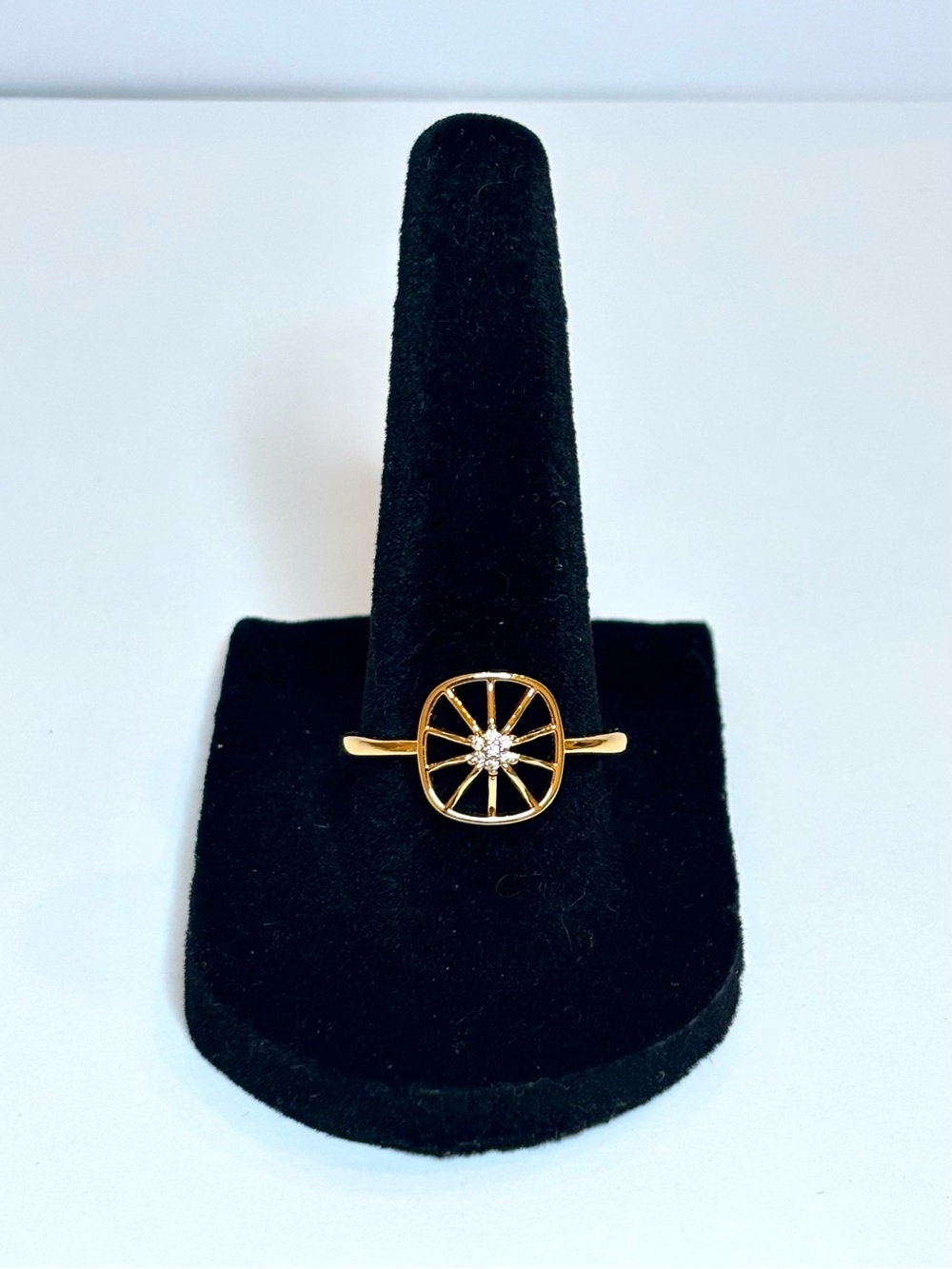 Rose gold wheel ring